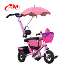 Qualitätsmetallrahmenbaby bestes trike für 18 Monate alt / Fahrt auf Spielzeugbaby erstes trike / Soem-Rosa trike mit Überdachung